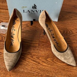 LANVIN escarpin suede kitten heels size 41 (11 US)